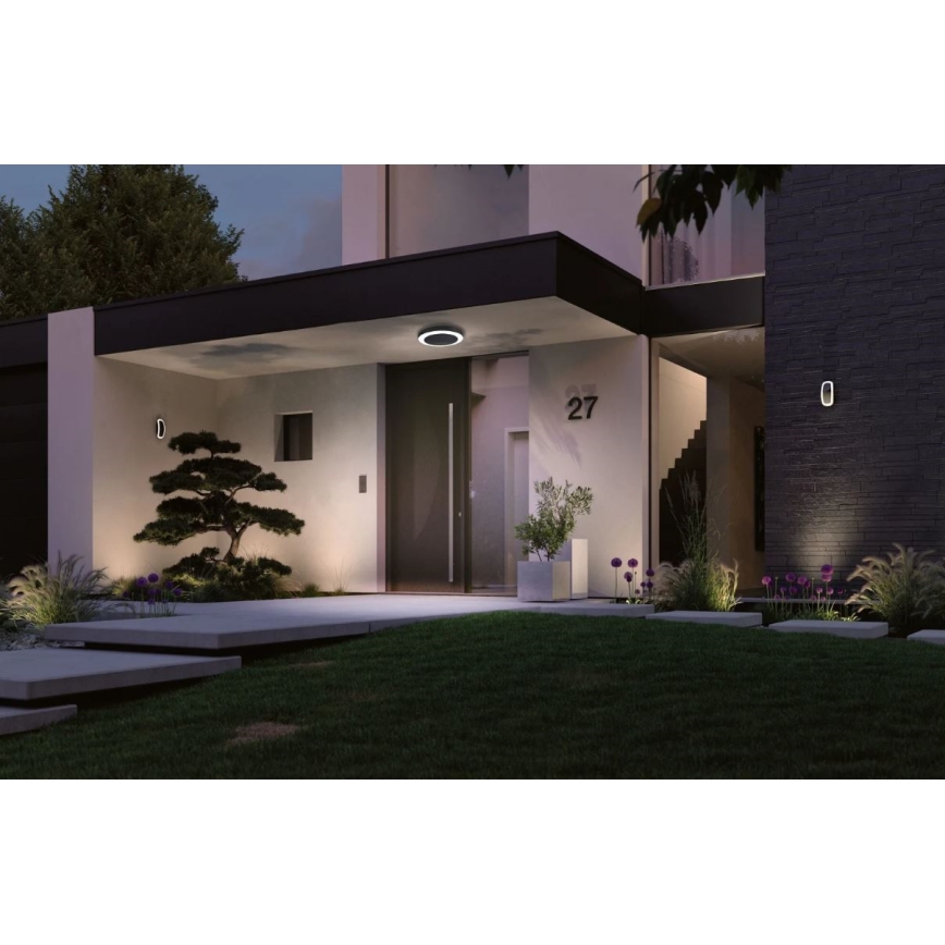 Paulmann 94526 - LED/14W IP44 Taklampa för utomhusbruk med sensor CIRCULA 230V