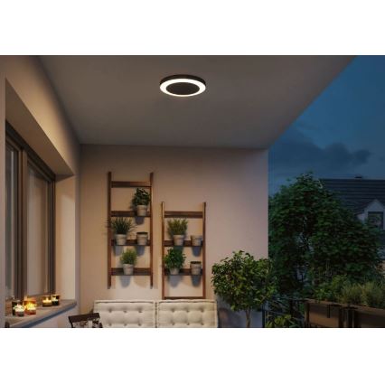 Paulmann 94526 - LED/14W IP44 Taklampa för utomhusbruk med sensor CIRCULA 230V