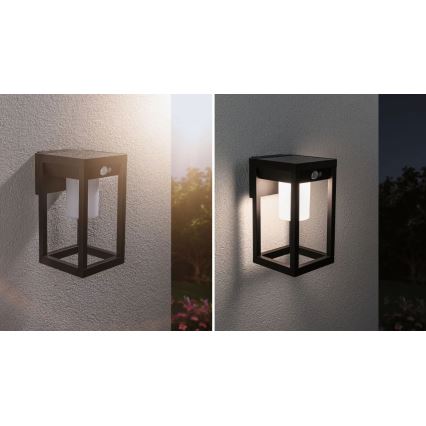 Paulmann 94572 -LED/5,5W IP44 Solcellsvägglampa med sensor MARISOL 3,7V