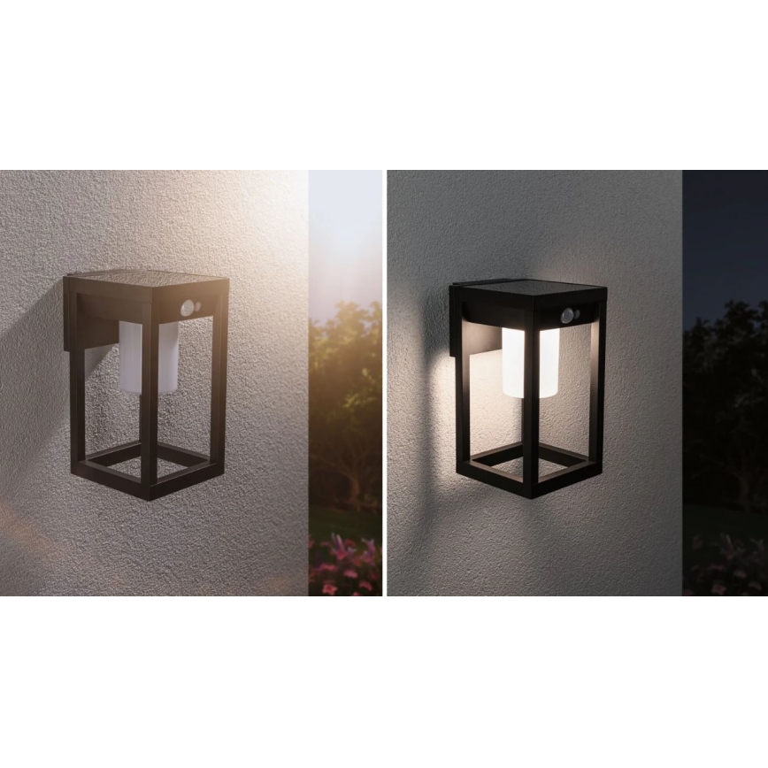 Paulmann 94572 -LED/5,5W IP44 Solcellsvägglampa med sensor MARISOL 3,7V