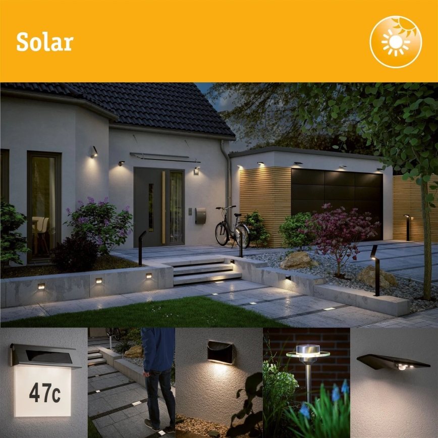 Paulmann 94578 - LED/0,1W IP67 Infälld solcellsbelysning DOMENIC 1,2V 1500 mAh