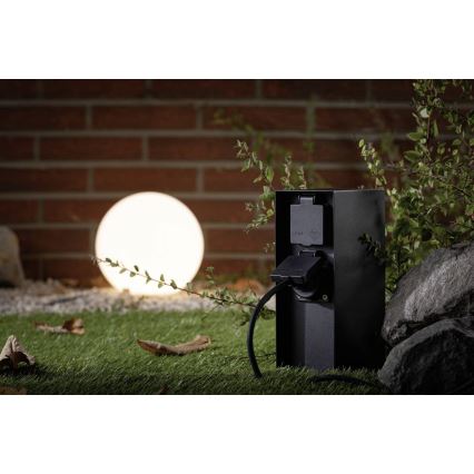Paulmann 94657 - Kolumn med eluttag för utomhusbruk RIO 2Z SCHUKO 230V IP44
