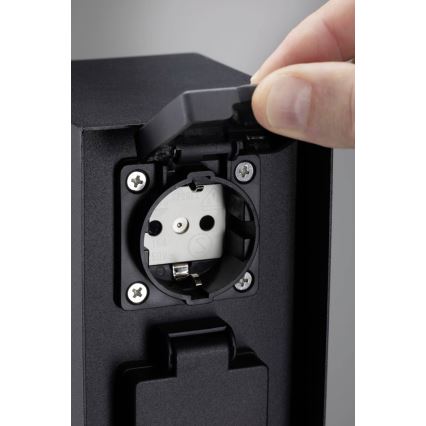 Paulmann 94657 - Kolumn med eluttag för utomhusbruk RIO 2Z SCHUKO 230V IP44