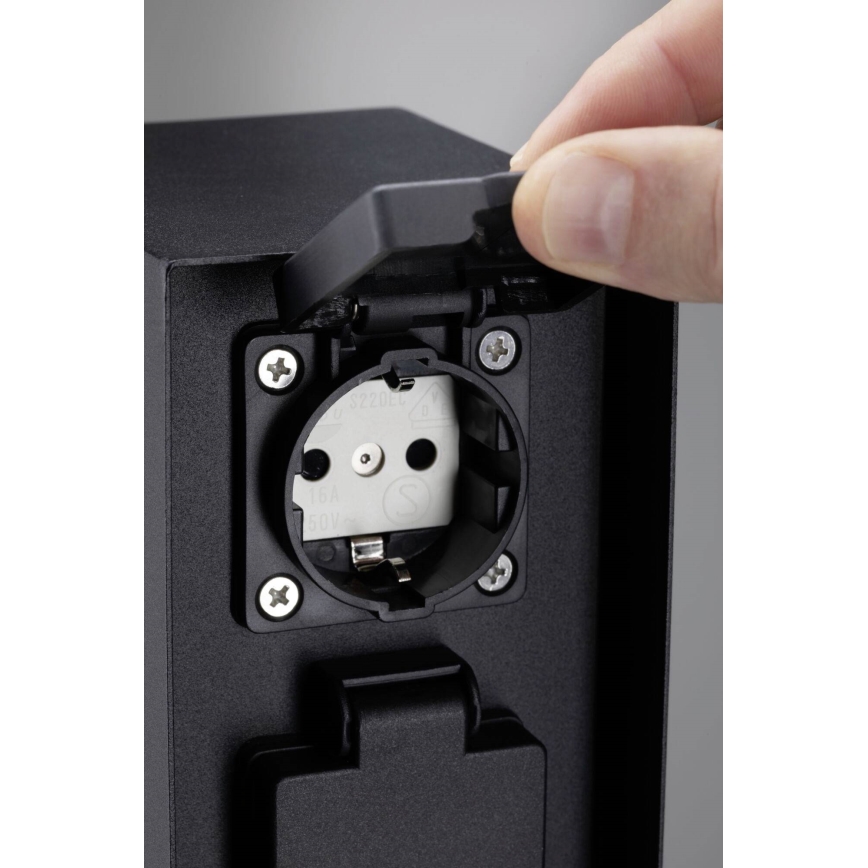 Paulmann 94657 - Kolumn med eluttag för utomhusbruk RIO 2Z SCHUKO 230V IP44