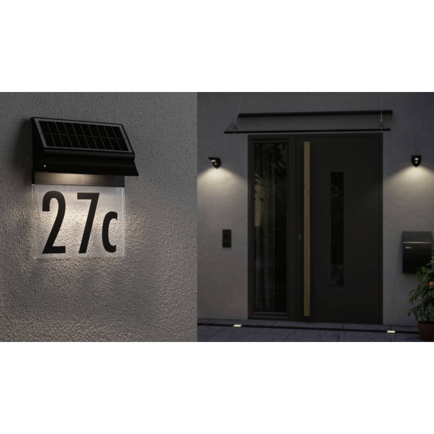 Paulmann 94694 - LED/0,2W IP44 Solar house number NEDA 3,7V