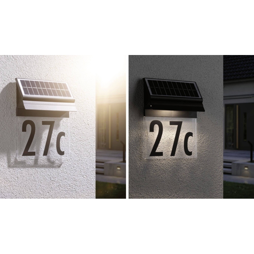 Paulmann 94694 - LED/0,2W IP44 Solar house number NEDA 3,7V