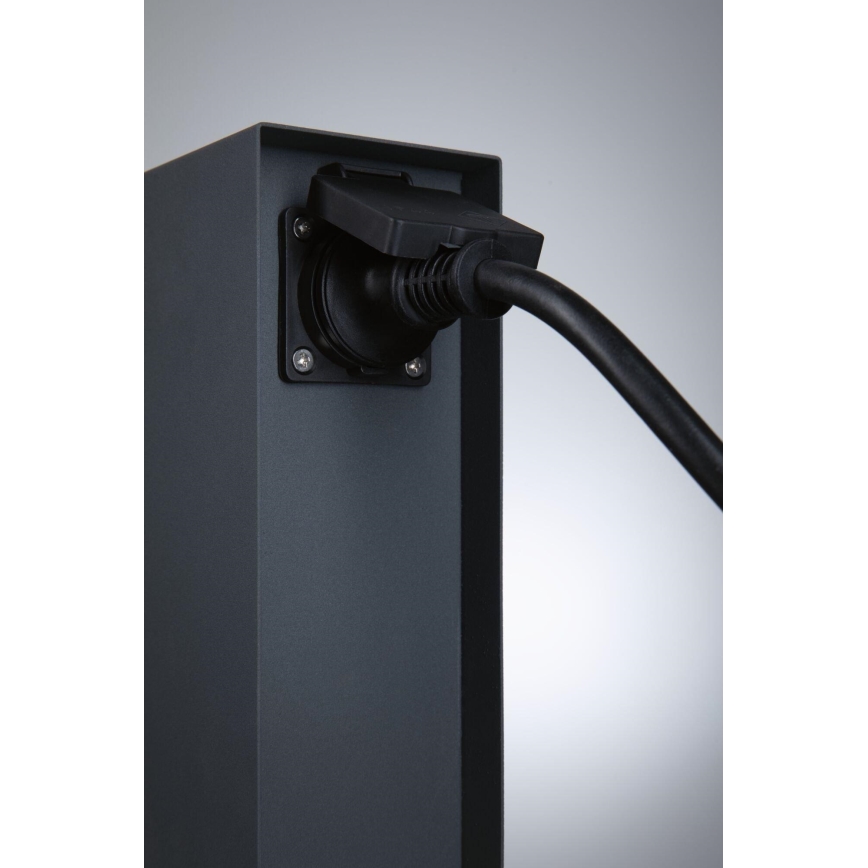 Paulmann 94700 - Kolumn med eluttag för utomhusbruk RIO 2Z SCHUKO 230V IP44