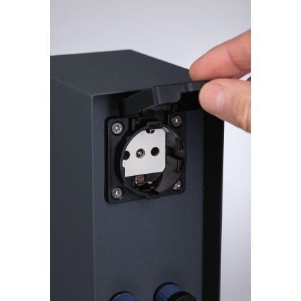 Paulmann 94700 - Kolumn med eluttag för utomhusbruk RIO 2Z SCHUKO 230V IP44