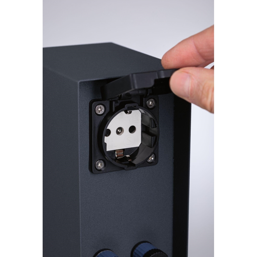 Paulmann 94700 - Kolumn med eluttag för utomhusbruk RIO 2Z SCHUKO 230V IP44