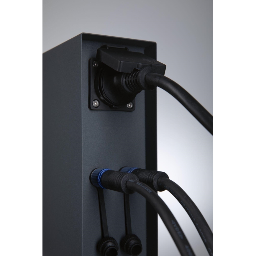 Paulmann 94700 - Kolumn med eluttag för utomhusbruk RIO 2Z SCHUKO 230V IP44