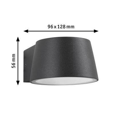 Paulmann 94713 - LED/6W IP44 Vägglampa för utomhusbruk CAPERA 230V