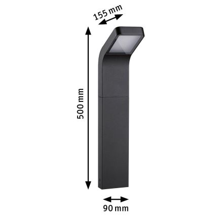 Paulmann 94746 - LED/7,5W IP44 Utomhuslampa KULMA 230V