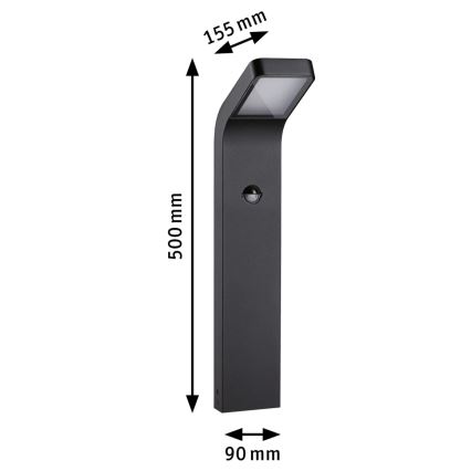 Paulmann 94747 - LED/7,5W IP44 Utomhuslampa med sensor KULMA 230V