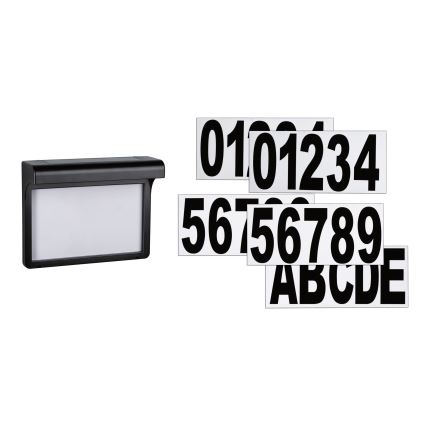 Paulmann 95388 - LED/0,05W IP44 Sollampa Husnummer med sensor DAYTON 4,8V