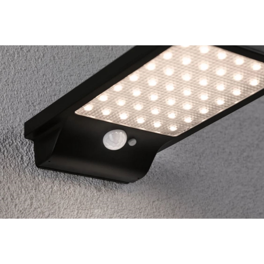 Paulmann 95393 - LED/4W IP44 Dimbar solcellsvägglampa med sensor SOLVEIG 3,7V