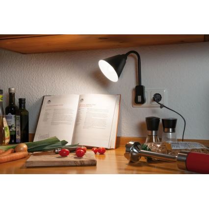 Paulmann 95427 - 1xE14/20W Flexibel vägglampa JUNUS till ett uttag 230V