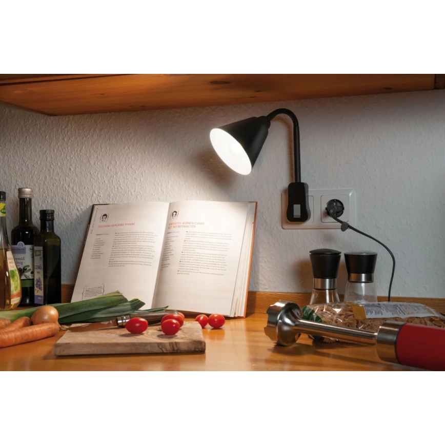 Paulmann 95427 - 1xE14/20W Flexibel vägglampa JUNUS till ett uttag 230V
