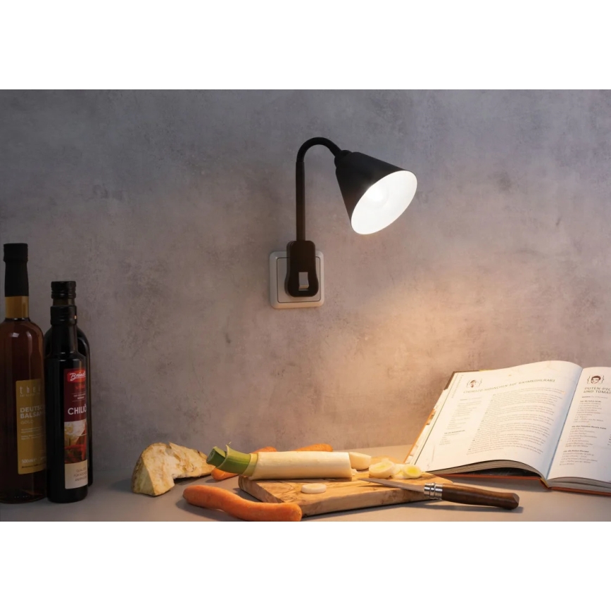 Paulmann 95427 - 1xE14/20W Flexibel vägglampa JUNUS till ett uttag 230V