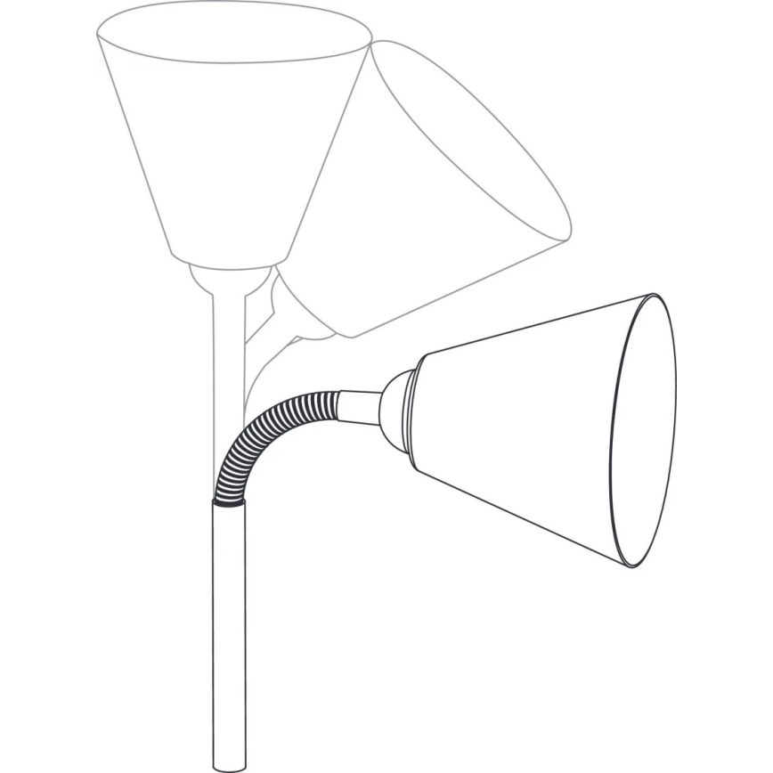Paulmann 95427 - 1xE14/20W Flexibel vägglampa JUNUS till ett uttag 230V