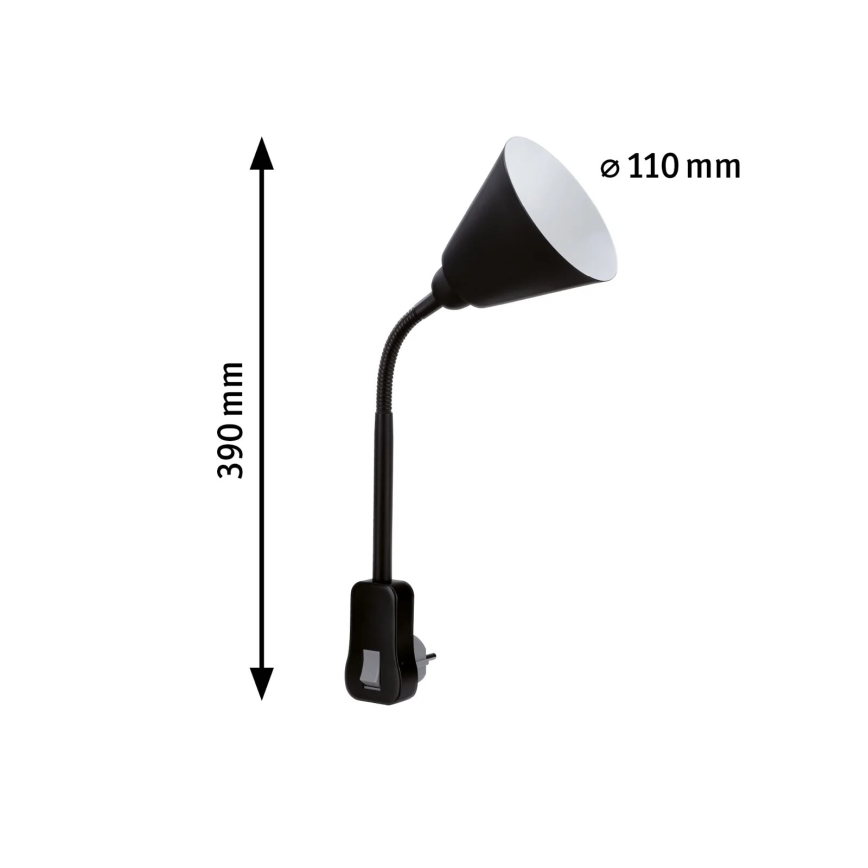 Paulmann 95427 - 1xE14/20W Flexibel vägglampa JUNUS till ett uttag 230V