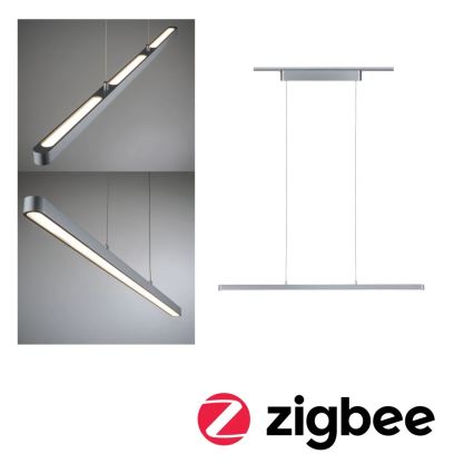 Paulmann 95578 - LED/40W Ljusreglerad ljuskrona på textilsladd URAIL LENTO 230V 2700-6500K