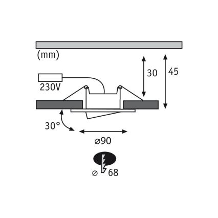 Paulmann 99933 - KIT 3x LED/5,2W IP65 Ljusreglerad hängande badrumslampa 230V