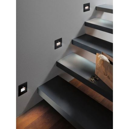 Paulmann  93135 - LED/1,2W Trappbelysning med sensor EDGE 230V svart