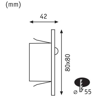 Paulmann  93135 - LED/1,2W Trappbelysning med sensor EDGE 230V svart