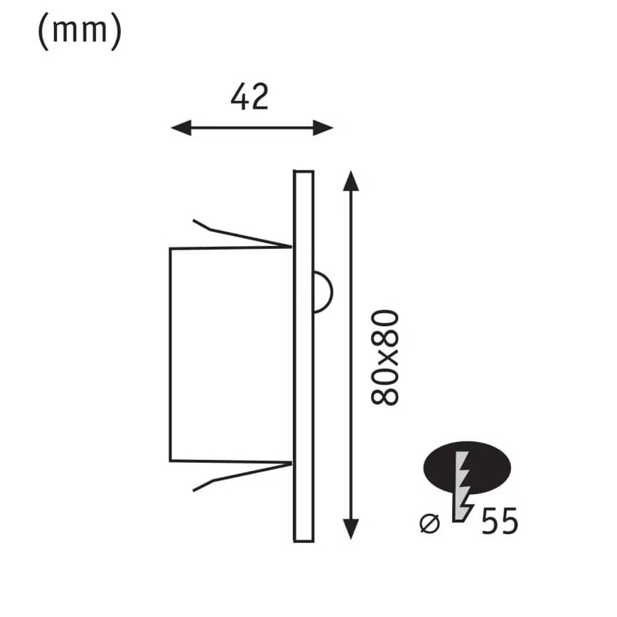 Paulmann  93135 - LED/1,2W Trappbelysning med sensor EDGE 230V svart