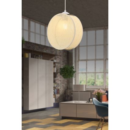 Pendel med kabel DRUM 1xE27/60W/230V krämvit