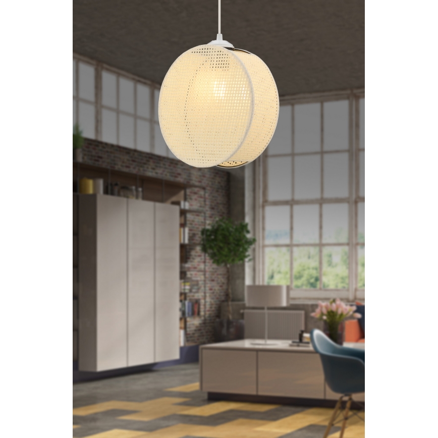 Pendel med kabel DRUM 1xE27/60W/230V krämvit