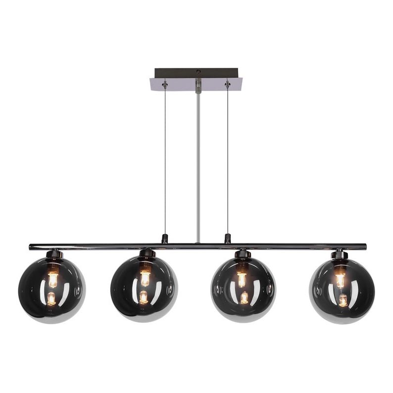 Pendel med kabel SOMUL 4xG9/20W/230V rökig svart