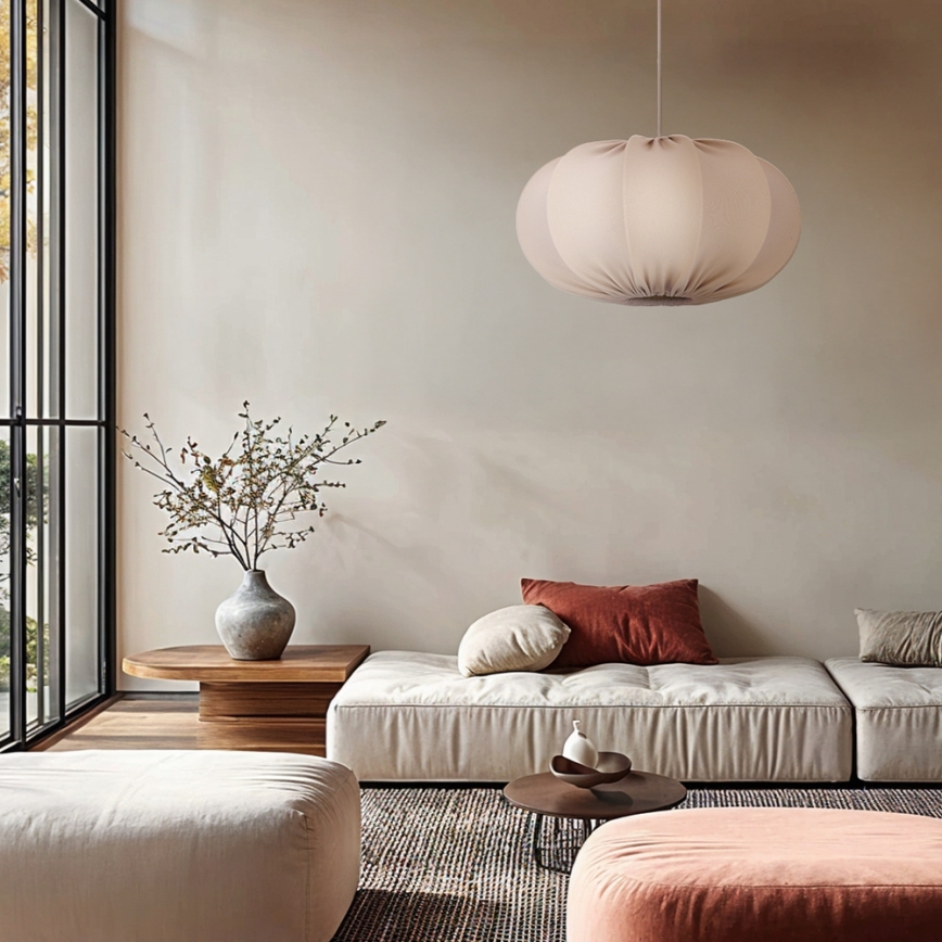 Pendel med sladd CAFEE 1xE27/40W/230V, Ø 52 cm, beige