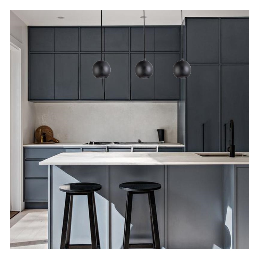 Pendel på kabel 1xGU10/10W/230V Ø 11 cm massiv/ask