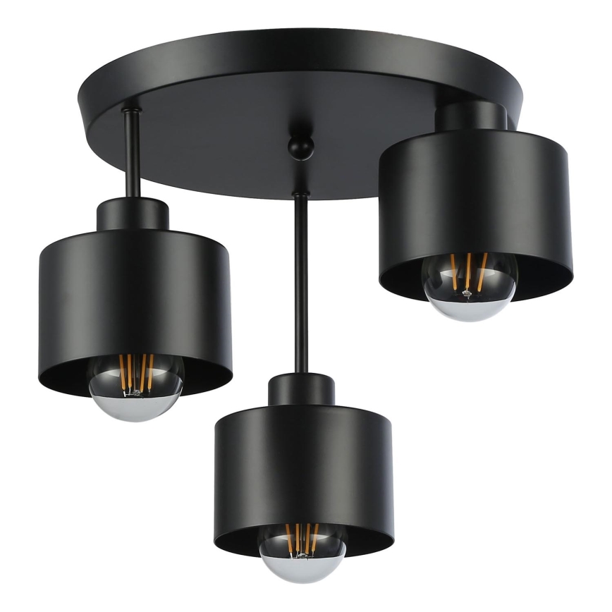 Pendelkrona 3xE27/35W/230V diameter 30 cm svart