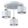 Pendelkrona 3xE27/35W/230V diameter 30 cm vit/guld