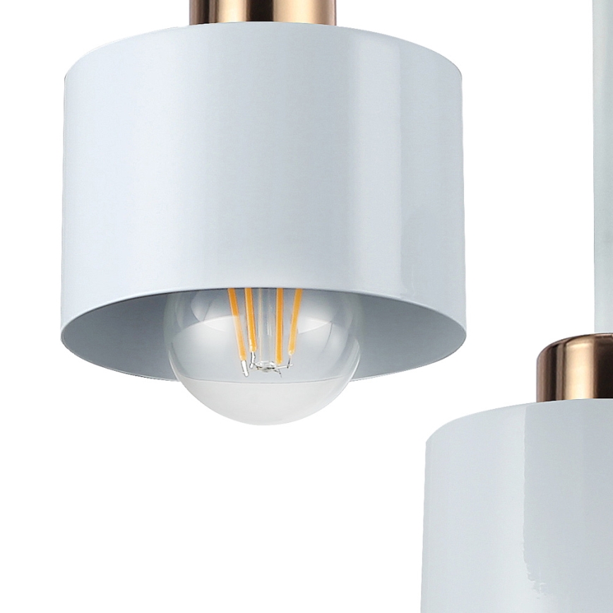 Pendelkrona 3xE27/35W/230V diameter 30 cm vit/guld