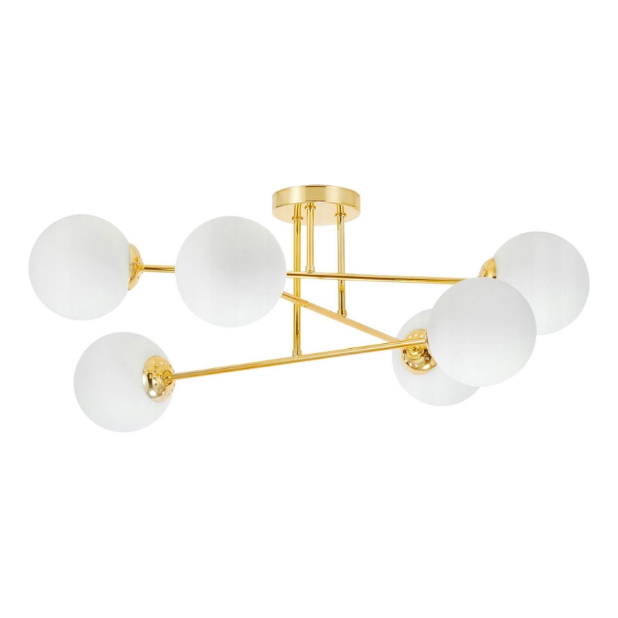 Pendelkrona 6xE27/35W/230V diameter 80 cm guld
