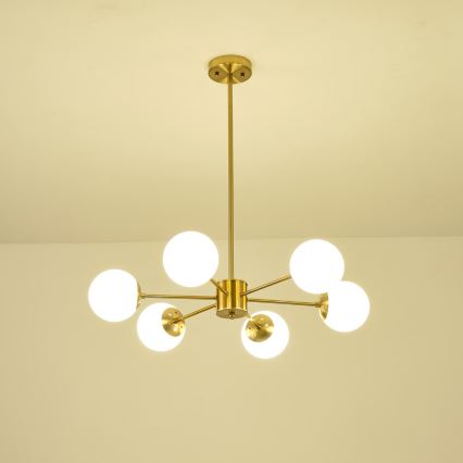 Pendelkrona 6xE27/40W/230V mässing