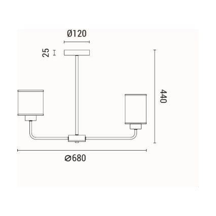 Pendelkrona 6xE27/60W/230V