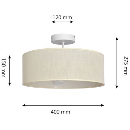 Pendelkrona ALBA 3xE27/15W/230V krämig