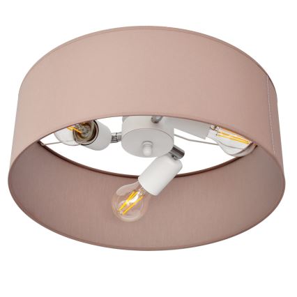 Pendelkrona ALBA 3xE27/15W/230V rosa