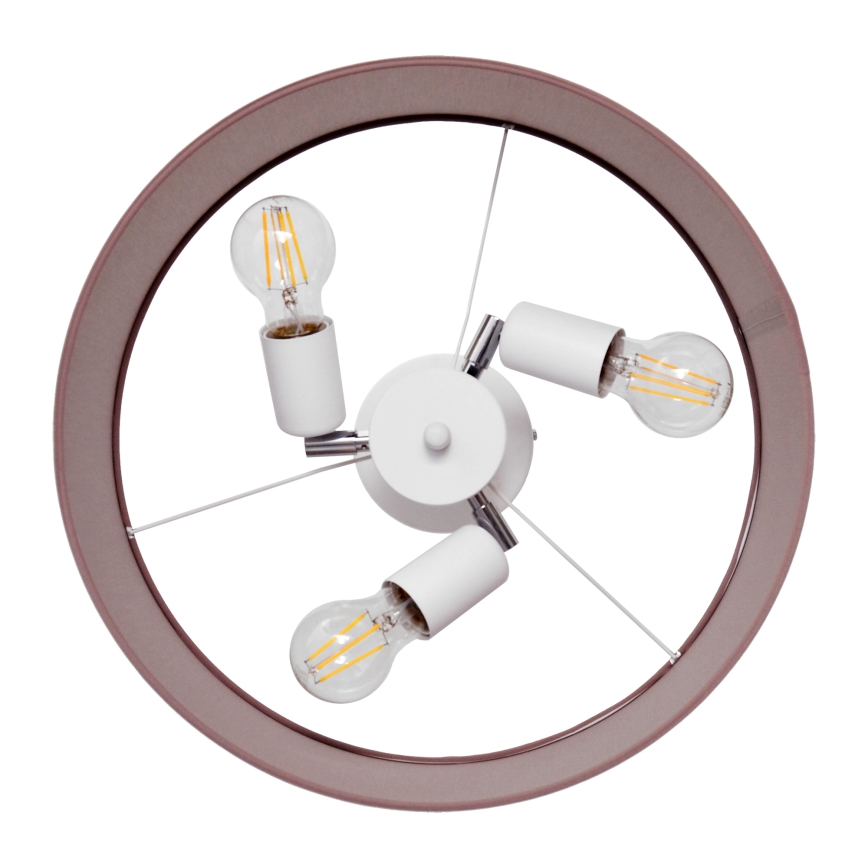 Pendelkrona ALBA 3xE27/15W/230V rosa