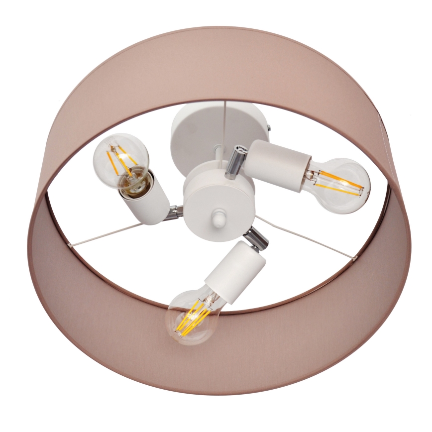 Pendelkrona ALBA 3xE27/15W/230V rosa