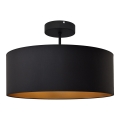 Pendelkrona ALBA 3xE27/15W/230V svart/gyllene