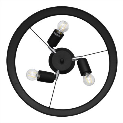 Pendelkrona ALBA 3xE27/15W/230V svart