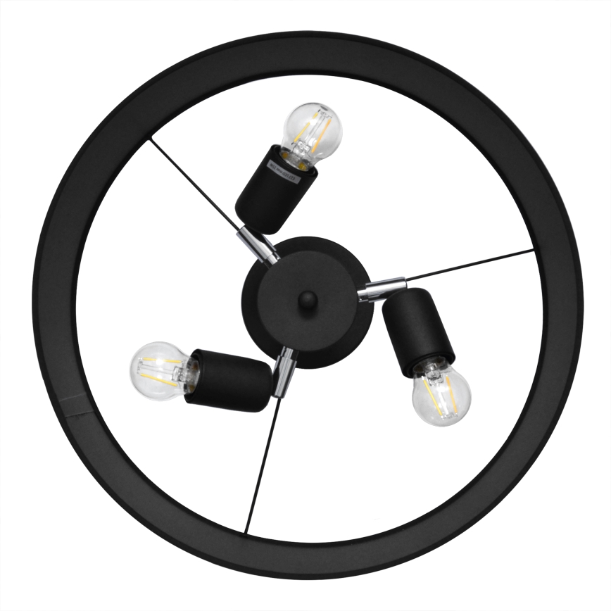 Pendelkrona ALBA 3xE27/15W/230V svart