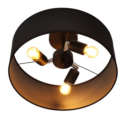Pendelkrona ALBA 3xE27/15W/230V svart