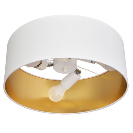 Pendelkrona ALBA 3xE27/15W/230V vit/gyllene