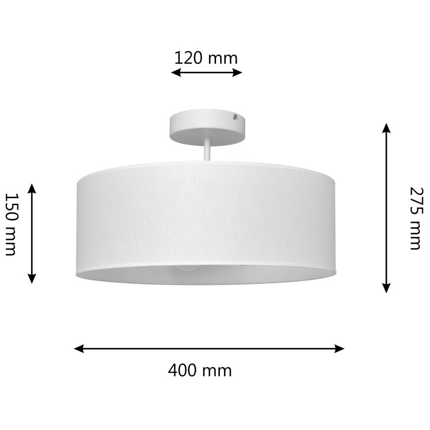 Pendelkrona ALBA 3xE27/15W/230V vit